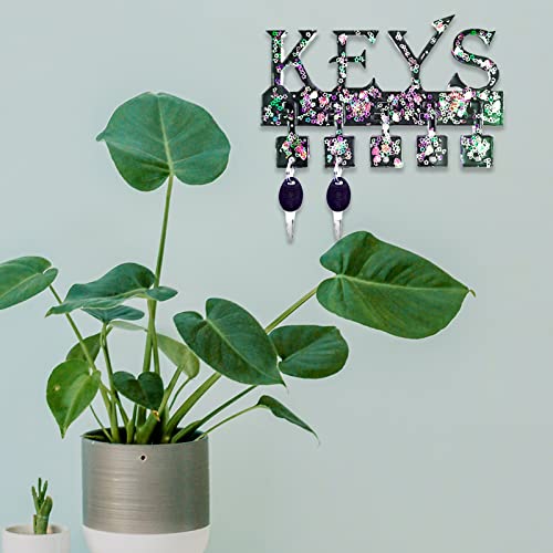 2Pcs Key Holder Resin Molds Wall Decor Unique Silicone Keychain Pendant Resin Mold for Epoxy Casting Wall Mounted Key Hangers Storage Organizer Home Decoration DIY Gift (2 Count)