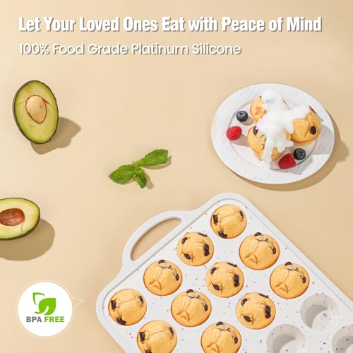 Silicone Muffin Pans With Metal Reinforced Frame (2 Count)
