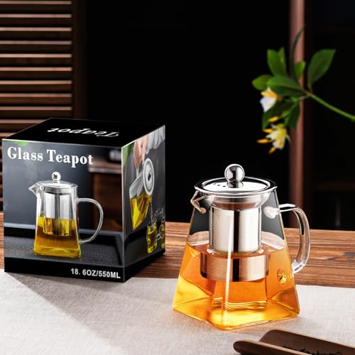 Clear Glass Teapot with Infuser