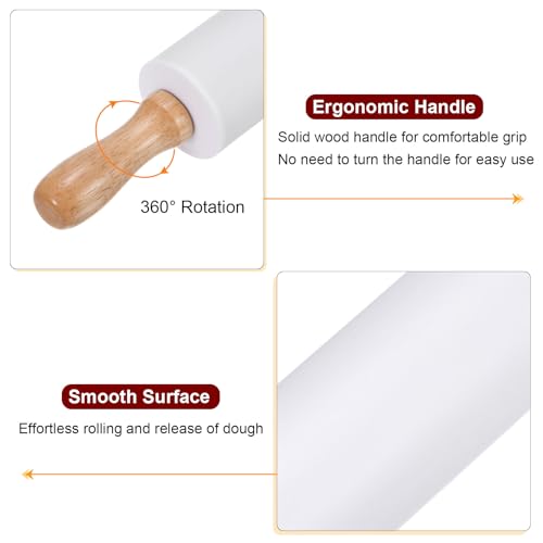 Silicone Rolling Pins for Baking 12.2 Inch Non