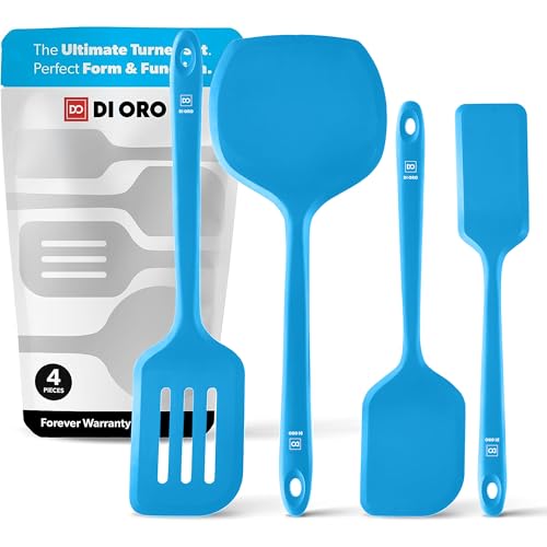 DI ORO Silicone Turner Spatula Set (4 Count)