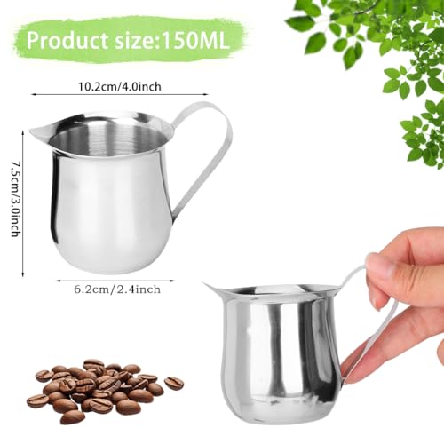 4.5 oz Milk Frothing Pitcher Stainless Steel Small Bell