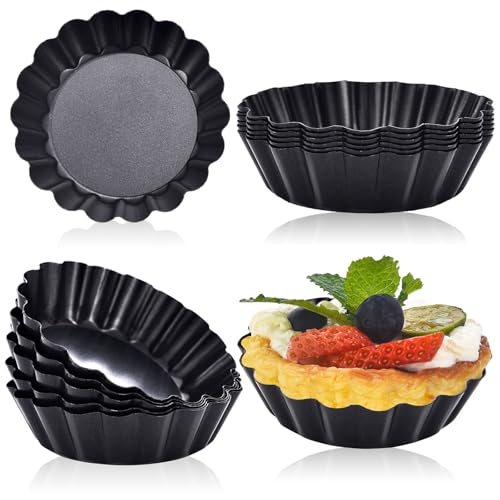 24Packs Mini Tart Pans 3 Inch with Removable Botttom