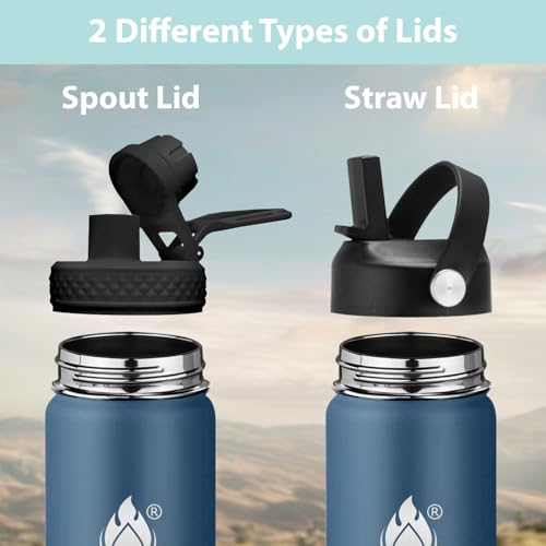 Insulated Water Bottle 32 oz with Straw