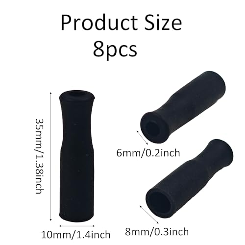 8Pcs Silicone Straw Tips