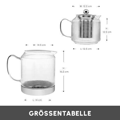 Kelly Midi Borosilicate Glass Teapot Set with Infuser (2 Count)