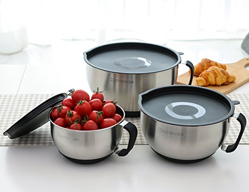 Stainless Steel Mixing Bowls Set with Lids