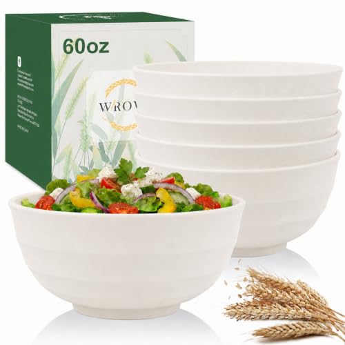 60oz Wheat Straw Bowls Set of 6