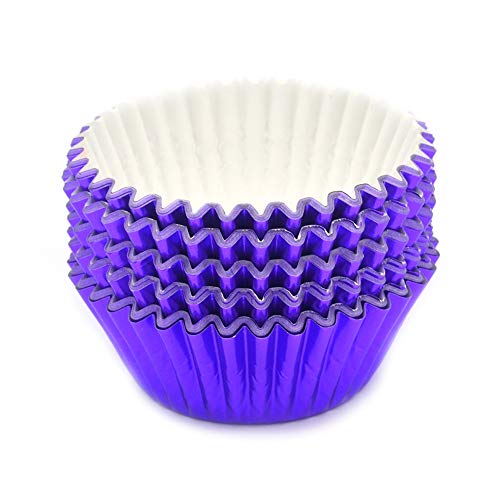 Standard Purple Foil Cupcake Liners Muffin Baking Cups for Party and More (100 Count)