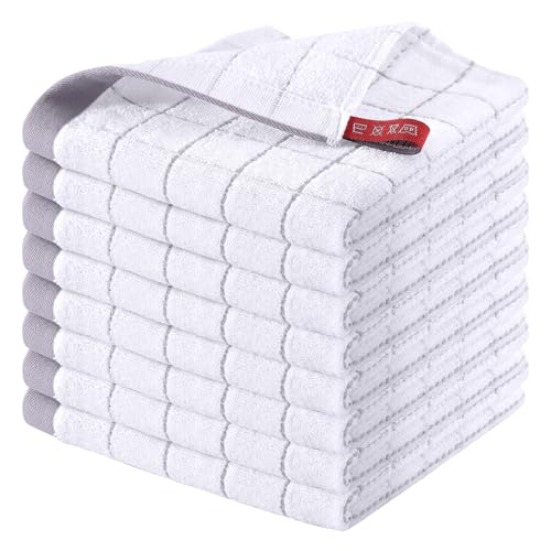 100% Cotton Terry Kitchen Dish Cloths (8 Count)