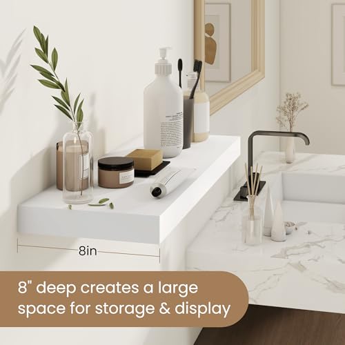 Rustic Floating Shelves for Home Decor (2 Count)