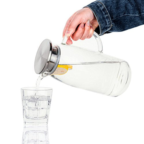 60 Ounces Glass Pitcher with Lid