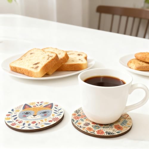 Wood Coasters Set of 6 (6 Count)