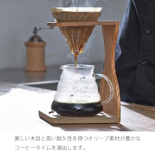 V60 Olive Wood Pour Over Stand Set (100 Count)