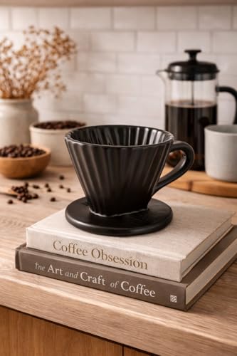 Lotus ceramic pour over coffee dripper