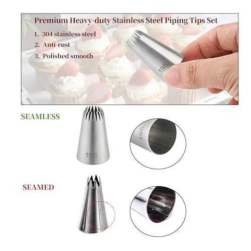 5PCS Large Piping Tips Set (5 Count)