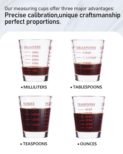 Shot Glass Measuring Cup Set (6 Count)