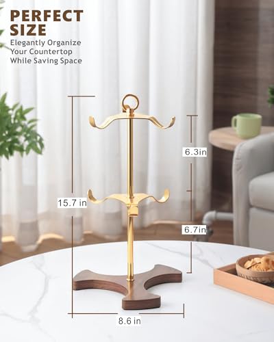 Gold Mug Holder Tree for Countertop