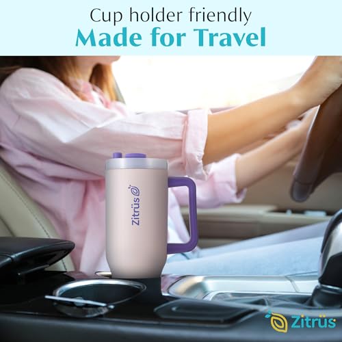 40 oz Tumbler with Handle and Straw