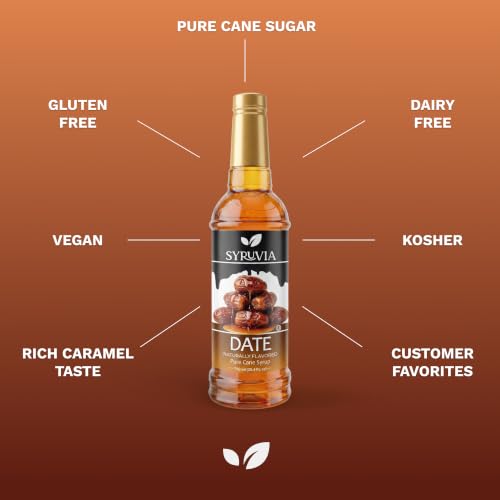Coffee Syrup Date Flavored Syrup for Drinks (25.4 Fl Oz)