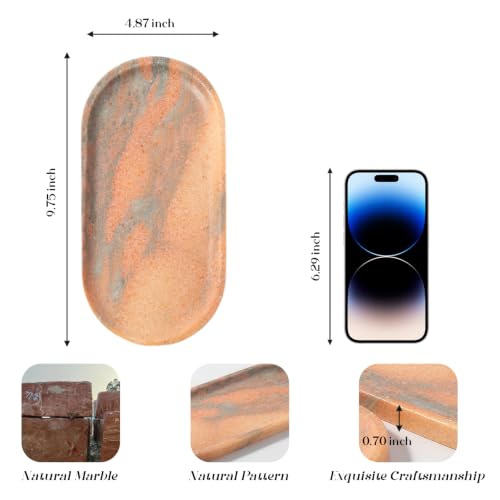 Natural Marble Tray for Bathroom Countertop
