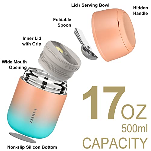 17oz Insulated Food Jar with Spoon