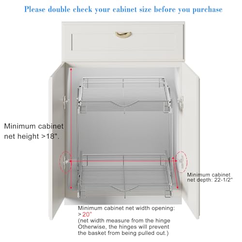 2 Tier Pull Out Cabinet Organizer