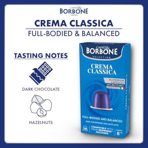 Crema Classica Aluminum Capsules Compatible with Nespresso Original Machines (50 Count)