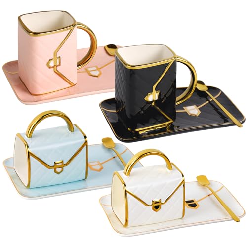 Handbag Coffee Mug Set (4 Count)