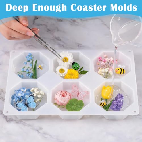 Deep Coaster Resin Molds Silicone
