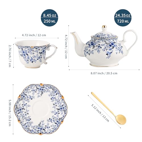 Country Roses Porcelain Tea Set