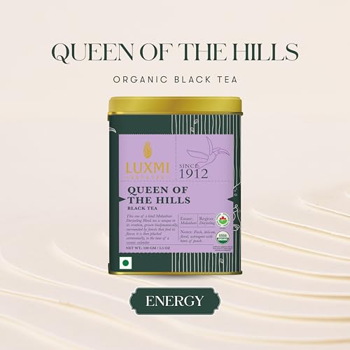 Estates Queen of the Hills Organic Darjeeling Black Tea Loose Leaf 50 Cups (3.5274 Ounce)