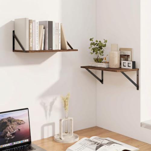 Black Deep Floating Shelves for Wall