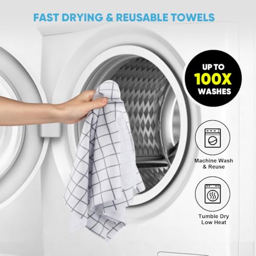 Microfiber Cleaning Cloth Roll (50 Count)