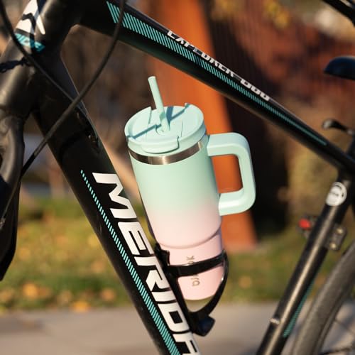 40 oz Insulated Tumbler with Handle & Straw