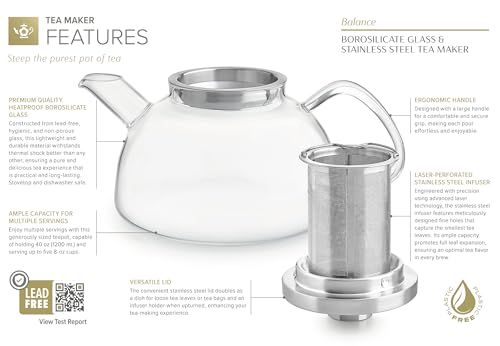 Balance Borosilicate Glass Tea Kettle & Teapot