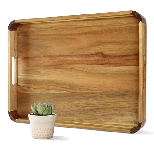 22 Inch Wooden Serving Tray