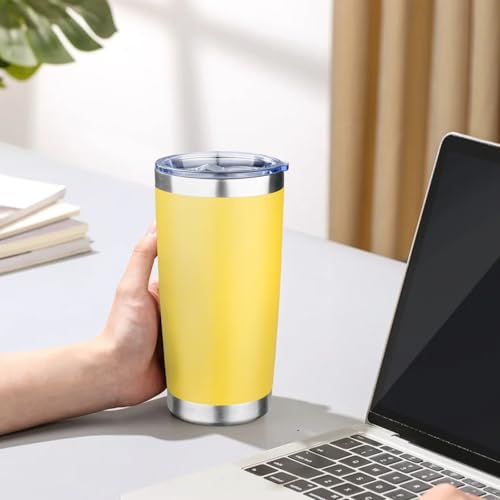 20oz Tumbler with Lid Double Wall Vacuum Insulated Travel Coffee Mug Stainless Steel Thermal Cup Powder Coated Sturdy Coffee Tumbler Bulk for Hot and Cold Beverages (4 Count)
