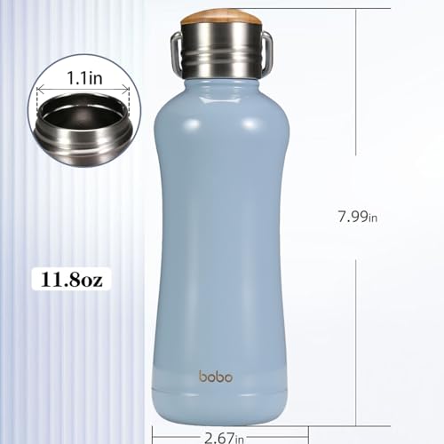 Mini Vacuum Insulated Water Bottle With Bamboo Lid