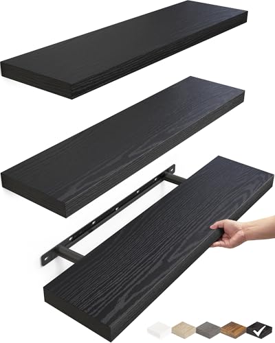 Black Floating Shelves 22.5in