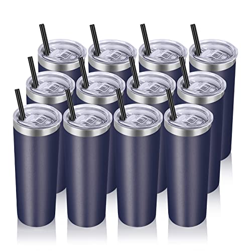 Stainless Steel Tumblers Bulk 12 Pack (12 Count)