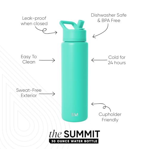 Insulated Water Bottle with Straw