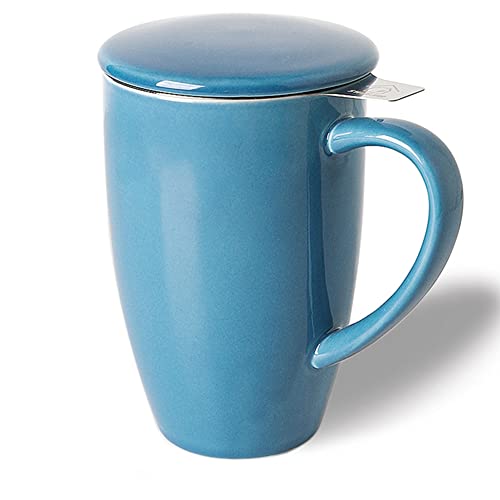 Sweejar Porcelain Tea Infuser Mug with Lid