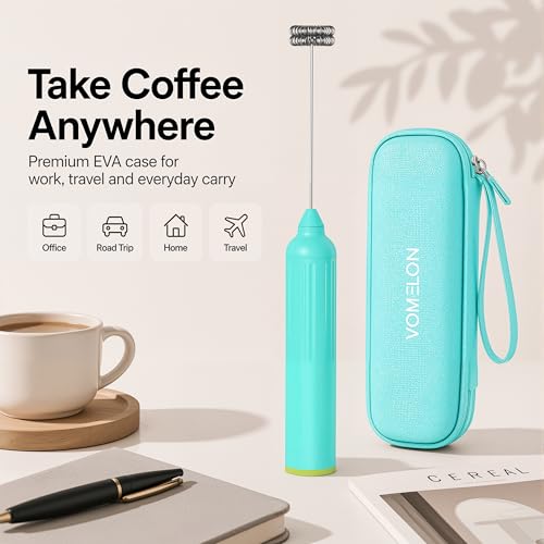Milk Frother Handheld with 3 Stainless Steel Whisks