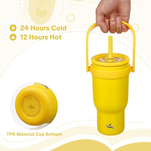 30 oz Tumbler with Handle and Straw