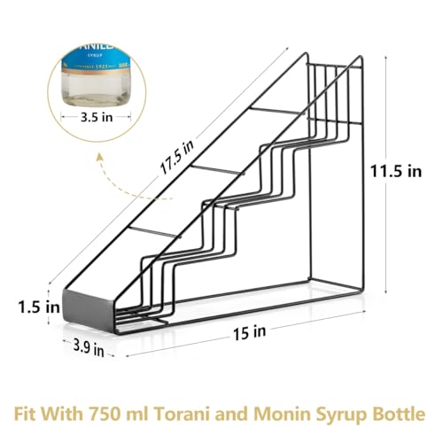 Coffee Syrup Rack for Coffee Bar Accessories