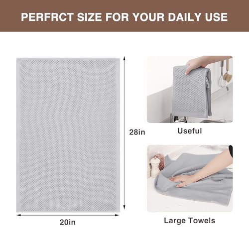 100% Cotton Oversized Waffle Weave Kitchen Towels 8 (8 Count)