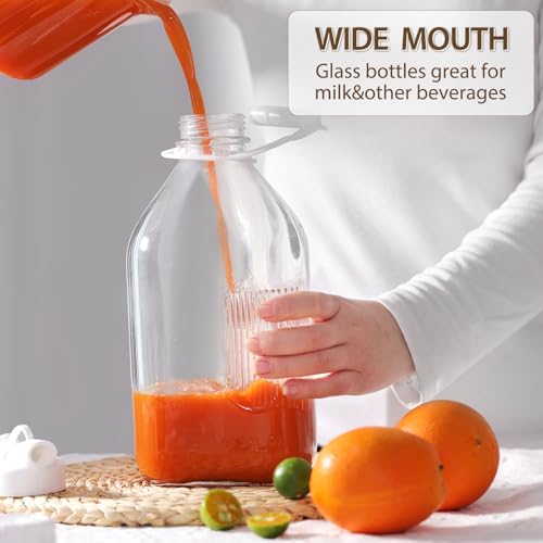 1 Pack 64 Oz Glass Milk Bottle with Lid