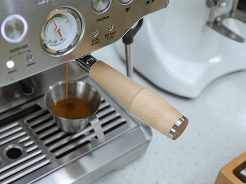Bottomless Portafilter 54mm Breville Compatible Maple Handle