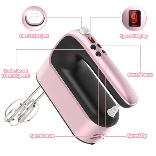 9 Speed Digital Hand Mixer Electric